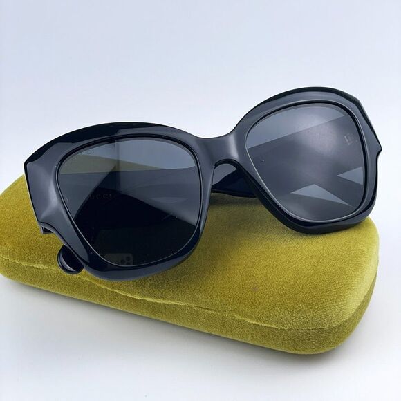 NEW Gucci GG0808S 001 Black Grey Cat Eye Women Sunglasses main image 9